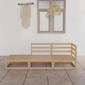 Garden lounge set 3 pieces solid pine wood by , Garden sets - Ref: Foro24-3075469, Price: 172,30 €, Discount: %