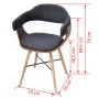 Dining chairs, 2 units, curved wood and dark gray fabric by vidaXL, dining chairs - Ref: Foro24-241687, Price: 219,17 €, Disc...