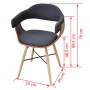 Esszimmerstühle 2 Einheiten aus gebogenem Holz und dunkelgrauem Stoff von vidaXL, Essstühle - Ref: Foro24-241687, Preis: 215,...