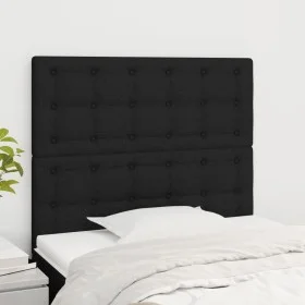 Headboards 2 units of black fabric 80x5x78/88 cm by , Headboards and footboards - Ref: Foro24-3116742, Price: 68,56 €, Discou...