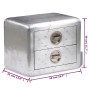 Aviator-style side table with 2 vintage drawers. by vidaXL, Side tables - Ref: Foro24-242116, Price: 245,46 €, Discount: %