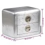 Aviator-style side table with 2 vintage drawers. by vidaXL, Side tables - Ref: Foro24-242116, Price: 240,56 €, Discount: %