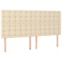 Kopfteile 4 Einheiten aus cremefarbenem Stoff 80x5x78/88 cm von , Kopf- und Fußteile - Ref: Foro24-3116777, Preis: 127,20 €, ...