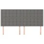 Headboards 4 units of dark gray fabric 100x5x78/88 cm by , Headboards and footboards - Ref: Foro24-3116789, Price: 121,02 €, ...