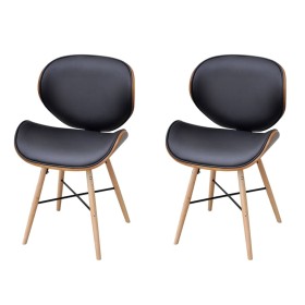 Dining chairs 2 pcs synthetic leather and curved wood by vidaXL, dining chairs - Ref: Foro24-241688, Price: 186,79 €, Discoun...