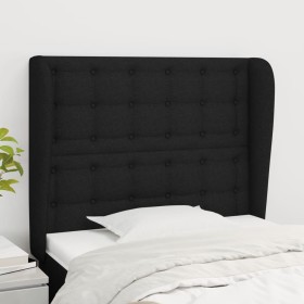Headboard with black fabric ears 83x23x118/128 cm by , Headboards and footboards - Ref: Foro24-3118366, Price: 84,39 €, Disco...