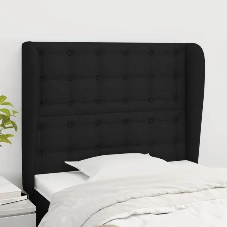 Headboard with black fabric ears 83x23x118/128 cm by , Headboards and footboards - Ref: Foro24-3118366, Price: 81,92 €, Disco...