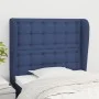 Cabecero con orejas de tela azul 83x23x118/128 cm de , Cabeceros y pies de cama - Ref: Foro24-3118370, Precio: 77,83 €, Descu...