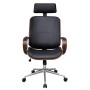 Drehbarer Bürostuhl aus gebogenem Holz und Kunstleder von vidaXL, Bürostühle - Ref: Foro24-241686, Preis: 251,28 €, Rabatt: %