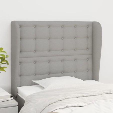 Kopfteil mit hellgrauen Stoffohren 83x23x118/128 cm von , Kopf- und Fußteile - Ref: Foro24-3118364, Preis: 80,11 €, Rabatt: %