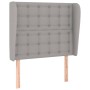 Kopfteil mit hellgrauen Stoffohren 83x23x118/128 cm von , Kopf- und Fußteile - Ref: Foro24-3118364, Preis: 80,11 €, Rabatt: %