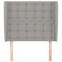 Cabecero con orejas de tela gris claro 83x23x118/128 cm de , Cabeceros y pies de cama - Ref: Foro24-3118364, Precio: 78,23 €,...