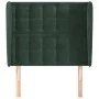 Headboard with dark green velvet ears 93x23x118/128 cm by , Headboards and footboards - Ref: Foro24-3118429, Price: 82,99 €, ...