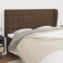 Kopfteil mit dunkelbraunen Stoffohren 203x23x118/128 cm von , Kopf- und Fußteile - Ref: Foro24-3118415, Preis: 160,42 €, Raba...