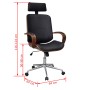 Drehbarer Bürostuhl aus gebogenem Holz und Kunstleder von vidaXL, Bürostühle - Ref: Foro24-241686, Preis: 251,28 €, Rabatt: %
