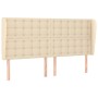 Headboard with cream fabric ears 163x23x118/128 cm by , Headboards and footboards - Ref: Foro24-3118401, Price: 141,18 €, Dis...