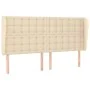 Headboard with cream fabric ears 163x23x118/128 cm by , Headboards and footboards - Ref: Foro24-3118401, Price: 138,91 €, Dis...