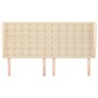 Headboard with cream fabric ears 163x23x118/128 cm by , Headboards and footboards - Ref: Foro24-3118401, Price: 141,18 €, Dis...
