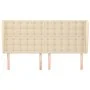 Headboard with cream fabric ears 163x23x118/128 cm by , Headboards and footboards - Ref: Foro24-3118401, Price: 138,91 €, Dis...