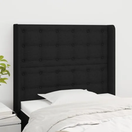 Headboard with black fabric ears 103x16x118/128 cm by , Headboards and footboards - Ref: Foro24-3120006, Price: 91,15 €, Disc...