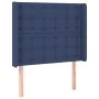 Headboard with blue fabric ears 83x16x118/128 cm by , Headboards and footboards - Ref: Foro24-3119994, Price: 74,21 €, Discou...