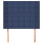 Kopfteil mit blauen Stoffohren 83x16x118/128 cm von , Kopf- und Fußteile - Ref: Foro24-3119994, Preis: 76,07 €, Rabatt: %