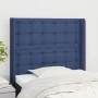 Cabecero con orejas de tela azul 103x16x118/128 cm de , Cabeceros y pies de cama - Ref: Foro24-3120010, Precio: 72,59 €, Desc...