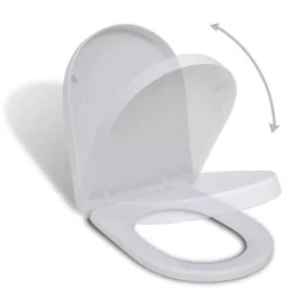 White square soft close toilet seat and lid by vidaXL, Toilet and bidet seats - Ref: Foro24-141763, Price: 24,78 €, Discount: %