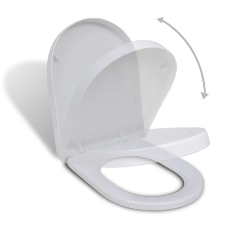 White square soft close toilet seat and lid by vidaXL, Toilet and bidet seats - Ref: Foro24-141763, Price: 23,73 €, Discount: %