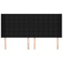 Headboard with black fabric ears 203x16x118/128 cm by , Headboards and footboards - Ref: Foro24-3120038, Price: 157,55 €, Dis...