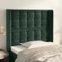 Cabecero con orejas de terciopelo verde oscuro 103x16x118/128cm de , Cabeceros y pies de cama - Ref: Foro24-3120059, Precio: ...