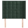 Kopfteil mit dunkelgrünen Samtohren 103x16x118/128cm von , Kopf- und Fußteile - Ref: Foro24-3120059, Preis: 89,53 €, Rabatt: %