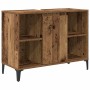 Juego de muebles de baño con estante 3 pcs Madera vieja