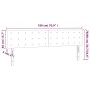 Kopfteil mit LED-Kunstleder in der Farbe Cappuccino, 180 x 5 x 78/88 cm von , Kopf- und Fußteile - Ref: Foro24-3121719, Preis...