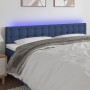 Kopfteil aus blauem Stoff mit LED 200x5x78/88 cm von , Kopf- und Fußteile - Ref: Foro24-3122074, Preis: 70,68 €, Rabatt: %