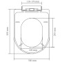 White square soft close toilet seat and lid by vidaXL, Toilet and bidet seats - Ref: Foro24-141763, Price: 23,73 €, Discount: %