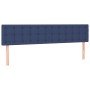 Kopfteil aus blauem Stoff mit LED 200x5x78/88 cm von , Kopf- und Fußteile - Ref: Foro24-3122074, Preis: 70,68 €, Rabatt: %