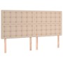 Kopfteil mit LED-Beleuchtung, Cappuccino-Kunstleder, 180 x 5 x 118/128 cm von , Kopf- und Fußteile - Ref: Foro24-3122531, Pre...