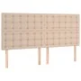 Kopfteil mit LED-Beleuchtung, Cappuccino-Kunstleder, 180 x 5 x 118/128 cm von , Kopf- und Fußteile - Ref: Foro24-3122531, Pre...