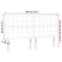Kopfteil mit LED-Beleuchtung, Cappuccino-Kunstleder, 180 x 5 x 118/128 cm von , Kopf- und Fußteile - Ref: Foro24-3122531, Pre...