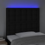 Kopfteil mit LED-Beleuchtung, schwarzer Stoff, 80 x 5 x 118/128 cm von , Kopf- und Fußteile - Ref: Foro24-3122834, Preis: 74,...