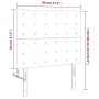 Kopfteil mit LED-Beleuchtung, schwarzer Stoff, 80 x 5 x 118/128 cm von , Kopf- und Fußteile - Ref: Foro24-3122834, Preis: 74,...