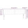 Kopfteil aus schwarzem Stoff mit LED 163x16x78/88 cm von , Kopf- und Fußteile - Ref: Foro24-3123678, Preis: 80,97 €, Rabatt: %