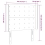 Kopfteil aus blauem Stoff mit LED 83x16x118/128 cm von , Kopf- und Fußteile - Ref: Foro24-3124462, Preis: 81,81 €, Rabatt: %