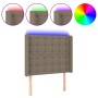 Kopfteil mit LED aus taupegrauem Stoff 103x16x118/128 cm von , Kopf- und Fußteile - Ref: Foro24-3124476, Preis: 93,22 €, Raba...
