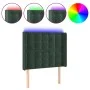 Cabecero con LED de terciopelo verde oscuro 103x16x118/128 cm de , Cabeceros y pies de cama - Ref: Foro24-3124527, Precio: 97...