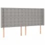 Cabecero con LED de tela gris claro 203x16x118/128 cm de , Cabeceros y pies de cama - Ref: Foro24-3124504, Precio: 132,14 €, ...