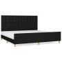 Bed frame with black fabric headboard 200x200 cm by , Beds and slatted bases - Ref: Foro24-3125407, Price: 291,01 €, Discount: %