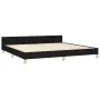 Bed frame with black fabric headboard 200x200 cm by , Beds and slatted bases - Ref: Foro24-3125407, Price: 291,01 €, Discount: %