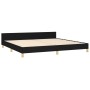 Estructura de cama con cabecero de tela negro 200x200 cm de , Camas y somieres - Ref: Foro24-3125407, Precio: 299,12 €, Descu...